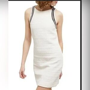 NWT The KOOPLES Asiago Textured Embellished Chain Trim Dress 2 M